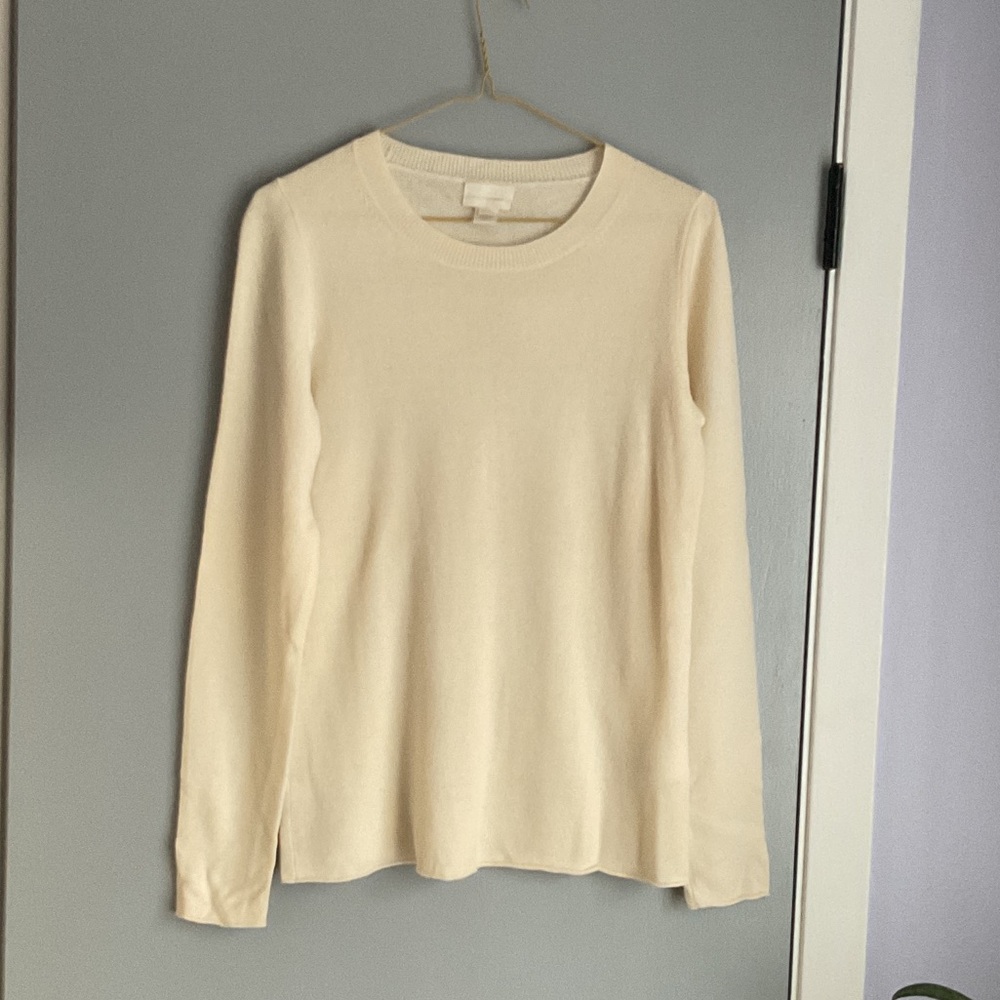 J. Crew Cream Women's Crew Neck Sweater; S